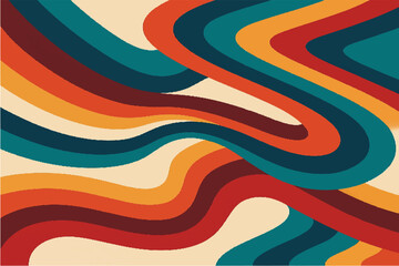 Colorful and Abstract Wavy Patterns Modern and Retro Designs