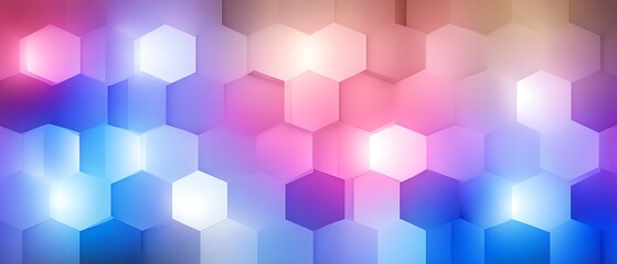 Abstract vibrant hexagons with gradient color