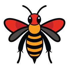 Solid color Wool Carder Bee animal vector design