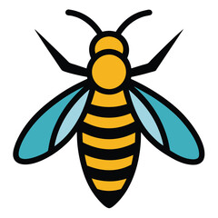 Solid color Wool Carder Bee animal vector design