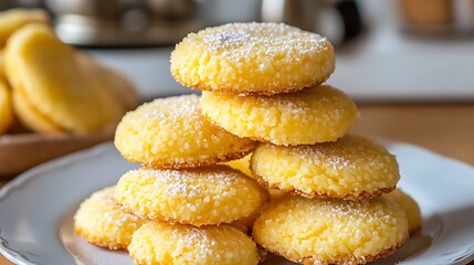 Traditional brazilian corn starch biscuit called biscoito de maizena