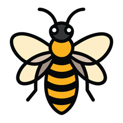 Solid color Wool Carder Bee animal vector design