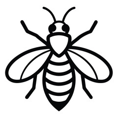 Solid color Wool Carder Bee animal vector design