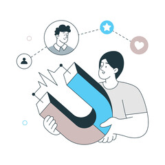 Attract Audience Vector Illustration. EPS 10 File