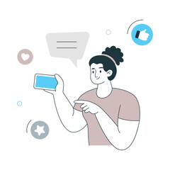 Vlogging Vector Illustration. EPS 10 File