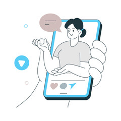 Live Video Vector Illustration. EPS 10 File