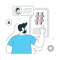 Hashtag Vector Illustration. EPS 10 File
