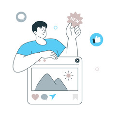 New Post Vector Illustration. EPS 10 File