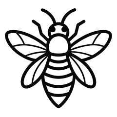 Solid color Wool Carder Bee animal vector design