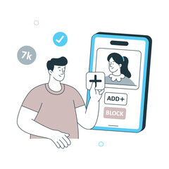 Add Friend Vector Illustration. EPS 10 File