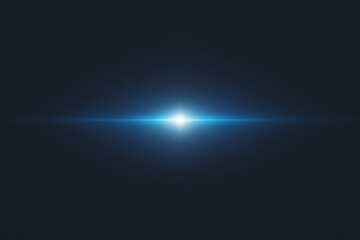 Bright Blue Light Flare on Black Background