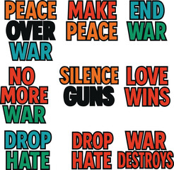 war slogan vector 