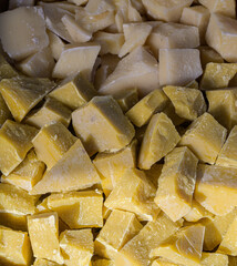 Pieces of wax at the market.