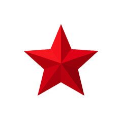 Fototapeta premium Star Shape Outlined in Red