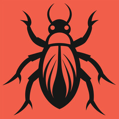 Solid color Titan Beetle animal vector design