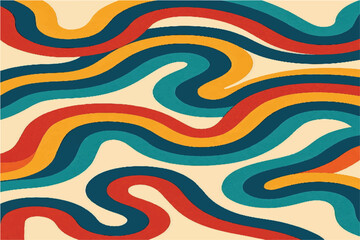 Colorful and Abstract Wavy Patterns Modern and Retro Designs