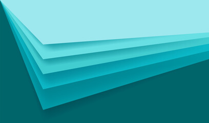 Stack of flat sheets with shadows