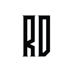 RD monogram logo design letter text name symbol monochrome logotype alphabet character simple logo