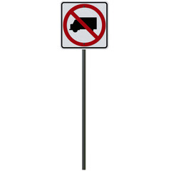 Sign road no truck