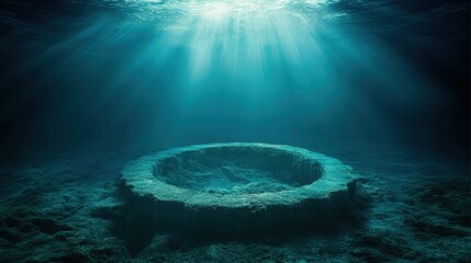 Mysterious Circular Ruins Beneath the Deep Ocean Water Surface