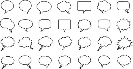 Fototapeta premium Speech bubbles communication chat dialog