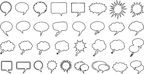 Naklejka premium Speech bubble collection comic balloons
