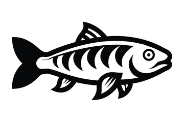 Solid color Tiger Trout animal vector design