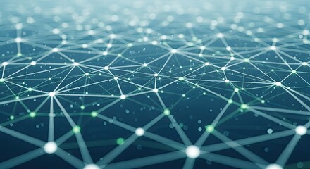 Dynamic digital network abstract of glowing interconnected nodes and lines symbolizing connectivity, data transfer, and modern technology.