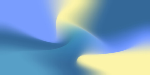 Abstract Swirling Gradient Background in Pastel Blue and Yellow