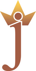 Royal J Logo with Crown