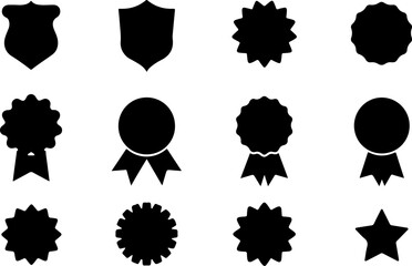 Badge and Ribbon Vector Icons


