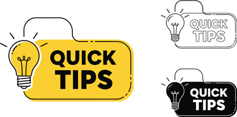 Get quick tips and tricks with lightbulb vector design for business and creative ideas now