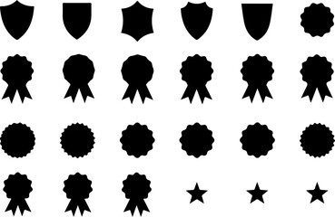 Badge and Ribbon Vector Icons

