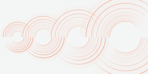 Red minimal circular abstract dynamic lines isolated on white background. Red minimal circular abstract dynamic lines isolated on white background. Future technology banner concept. vector.