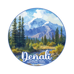 Denali USA National park, Retro National park, United States of America National Park, national park service, Denali national park	