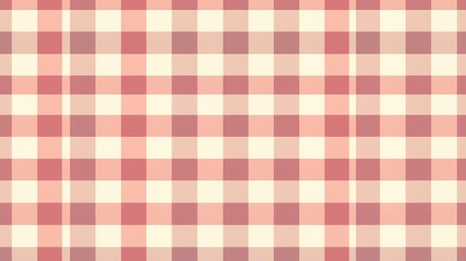 A seamless pattern featuring a pink and cream checkered design with square shapes and intersecting lines