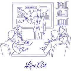 Business Presentation Meeting, Corporate Strategy Session