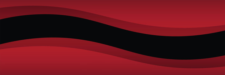 Vector red line background curve element with black space for text and message design, overlapping layers, vector