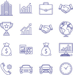 Business and Finance Icons, Economic Growth Symbols