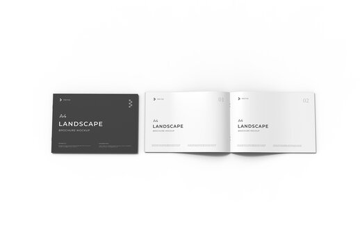 A4 Landscape Brochure Mockup