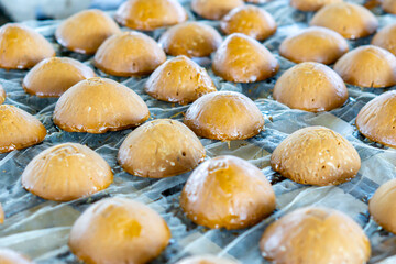 The process of making brown sugar. Brown sugar is made from sugar cane.