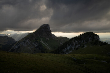 Dramatic Laseberg Peak in the Bernese Alps