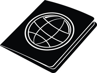 International Document Globe Vector Art, Globe and Passport Vector Icon Design