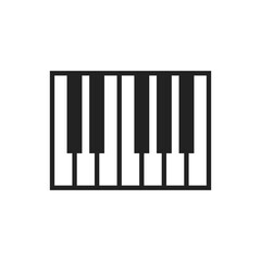 piano keys vector illustration icon simplified flat design web