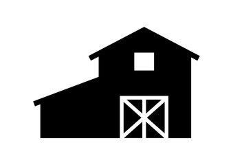 Rustic Black Barn Silhouette for High-Quality Graphic Design Resources and Templates