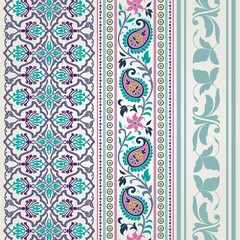 wedding card design, traditional paisley floral pattern , royal India	