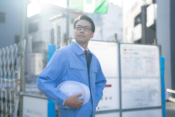 建築現場・男性