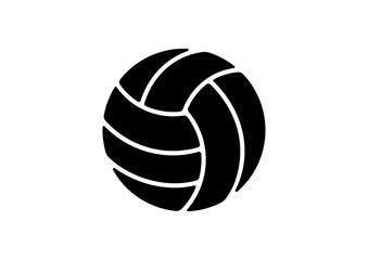 Black and White Volleyball Icon for Athletic Graphics, Ideal for Apparel, Posters, and Online Store...