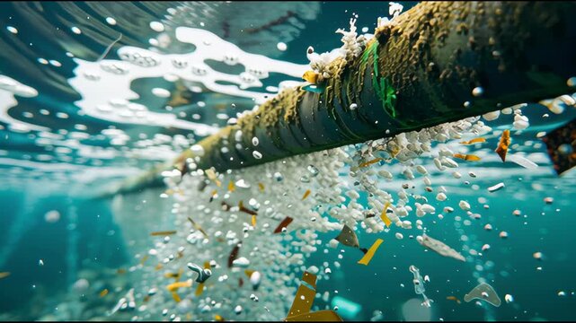 Submerged Pipe Distributes and Collects Ocean Waste in Innovative Cleanup Effort