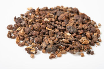 angle view herb YiZhiRen or Alpiniae Oxyphyllae Fructus or Sharpleaf Galangal Fruit at horizontal...